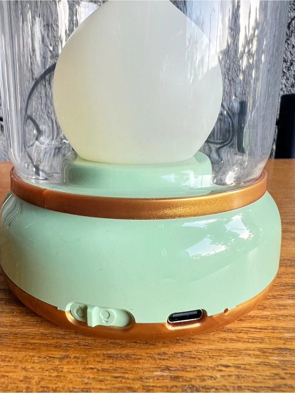 Smiley Night Light, Rechargeable Bedside Lamp